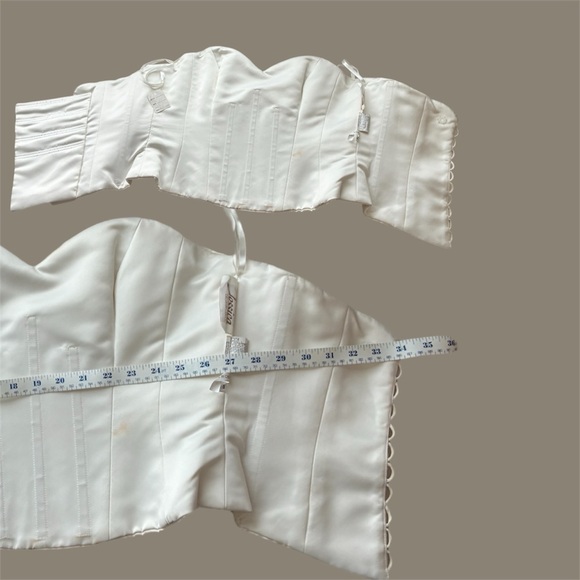 Vintage Pearl Beaded Burlesque Corset Top - Picture 4 of 5